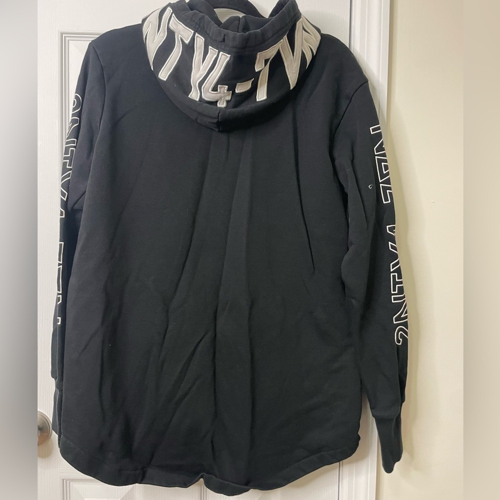 Sweater long top black hoodie front pocket oversized fit men and women